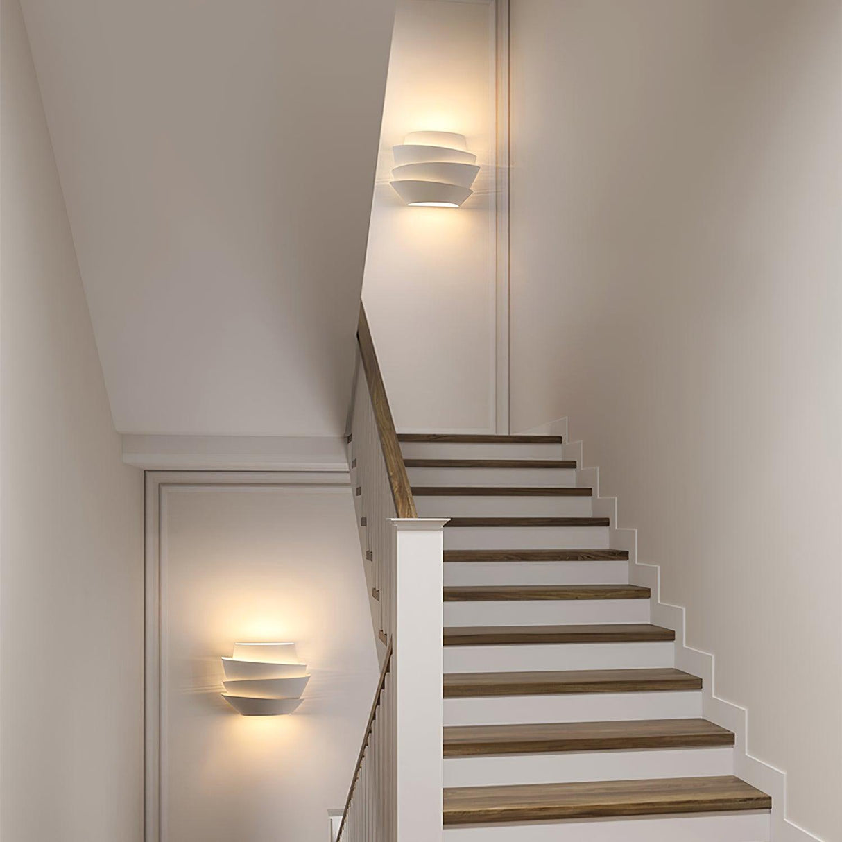 Modern Wall Sconce Layered Metal Ambient Light - Detailed view