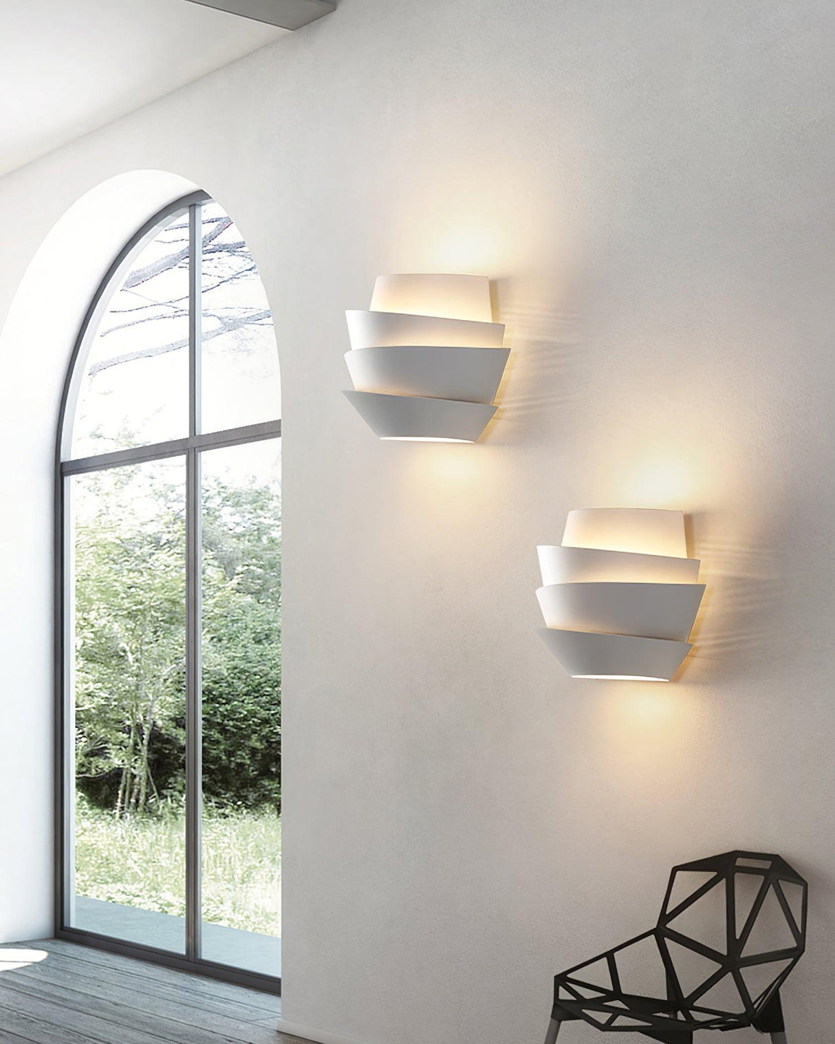 Modern Wall Sconce Layered Metal Ambient Light - Product detail 5