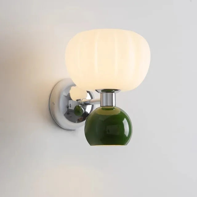 Modern Wall Sconce White Glass Globe Design - Product detail 8