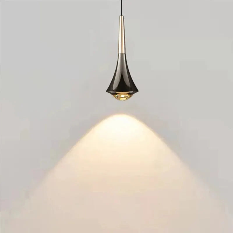 Modern Pendant Light Sleek Black Aluminum Cone Design - Product detail 5