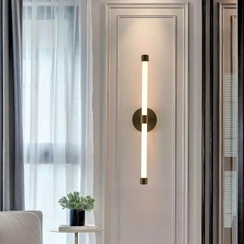 Modern LED Wall Light Gold Aluminum Linear Sconce - Product detail 5