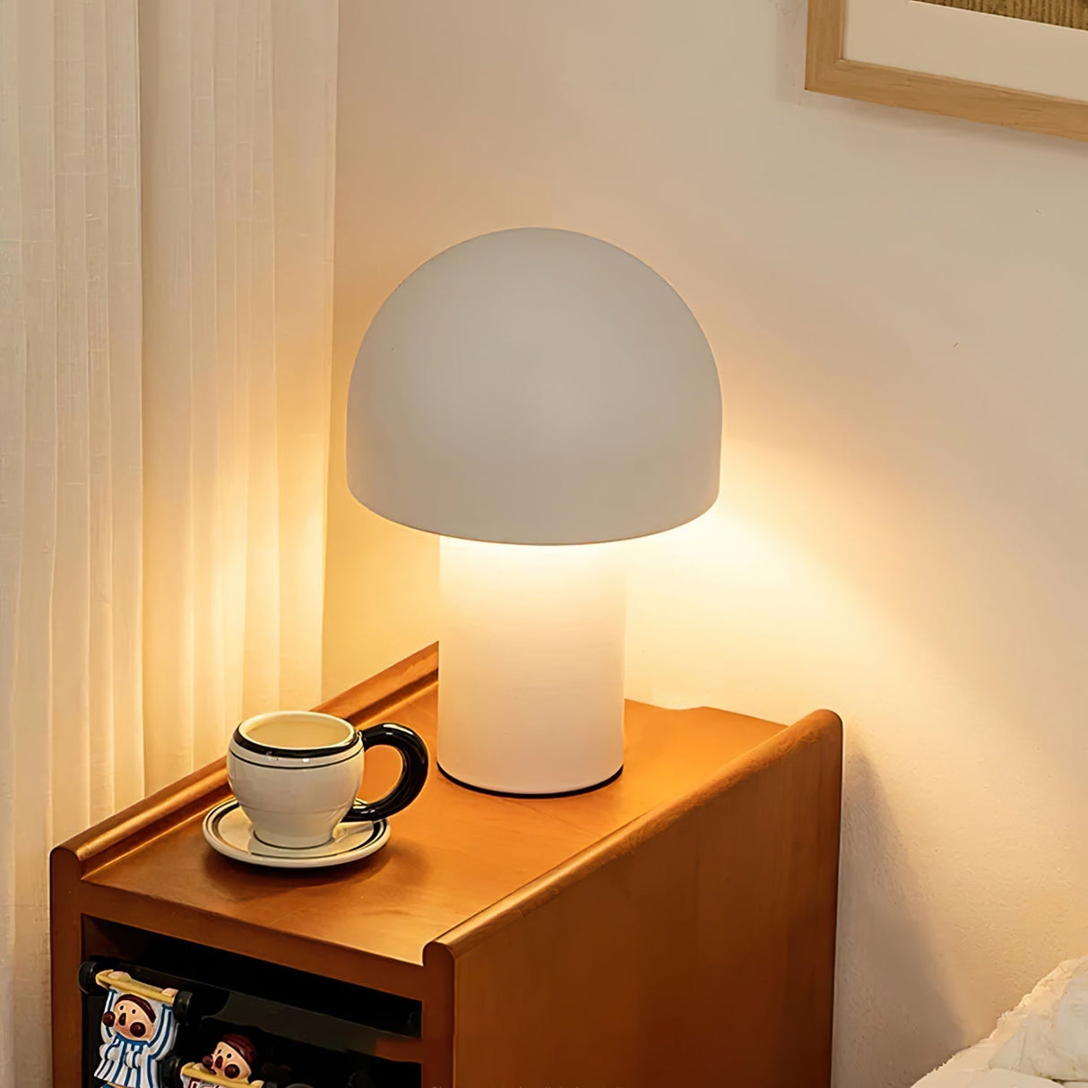 Modern Mushroom Table Lamp Metal Dome Design - Product example