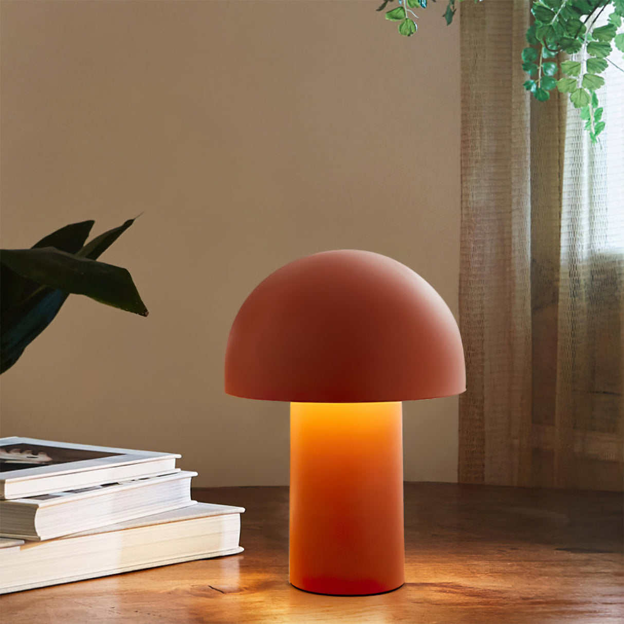 Modern Mushroom Table Lamp Metal Dome Design - Product detail 4