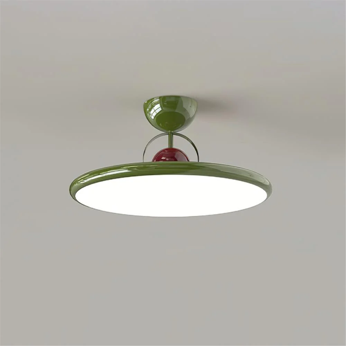 Modern Ceiling Light Green Glass LED Flush Mount - Product detail 8