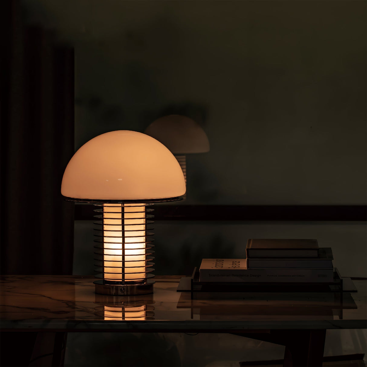 Modern Table Lamp Mushroom Dome Glass Shade - Product detail 14