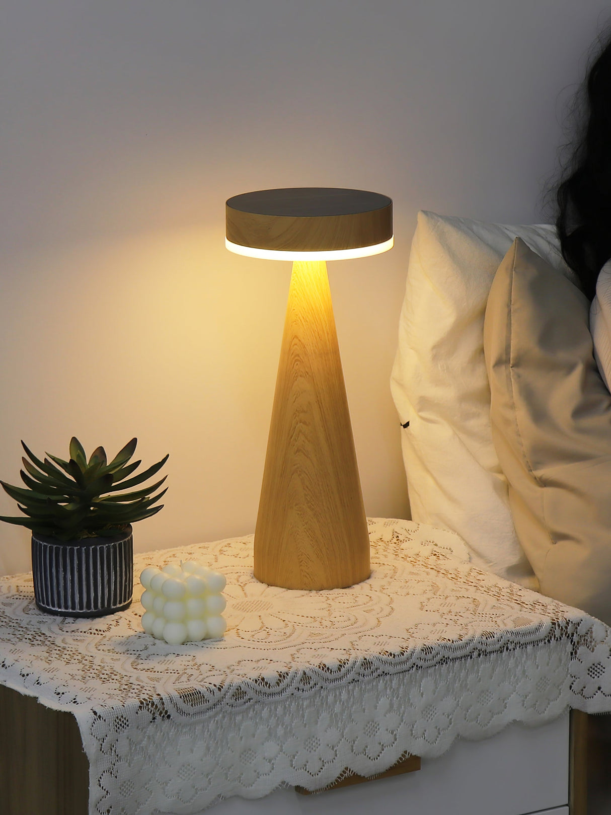Wooden Table Lamp Minimalist Maritime Design - Product detail 10
