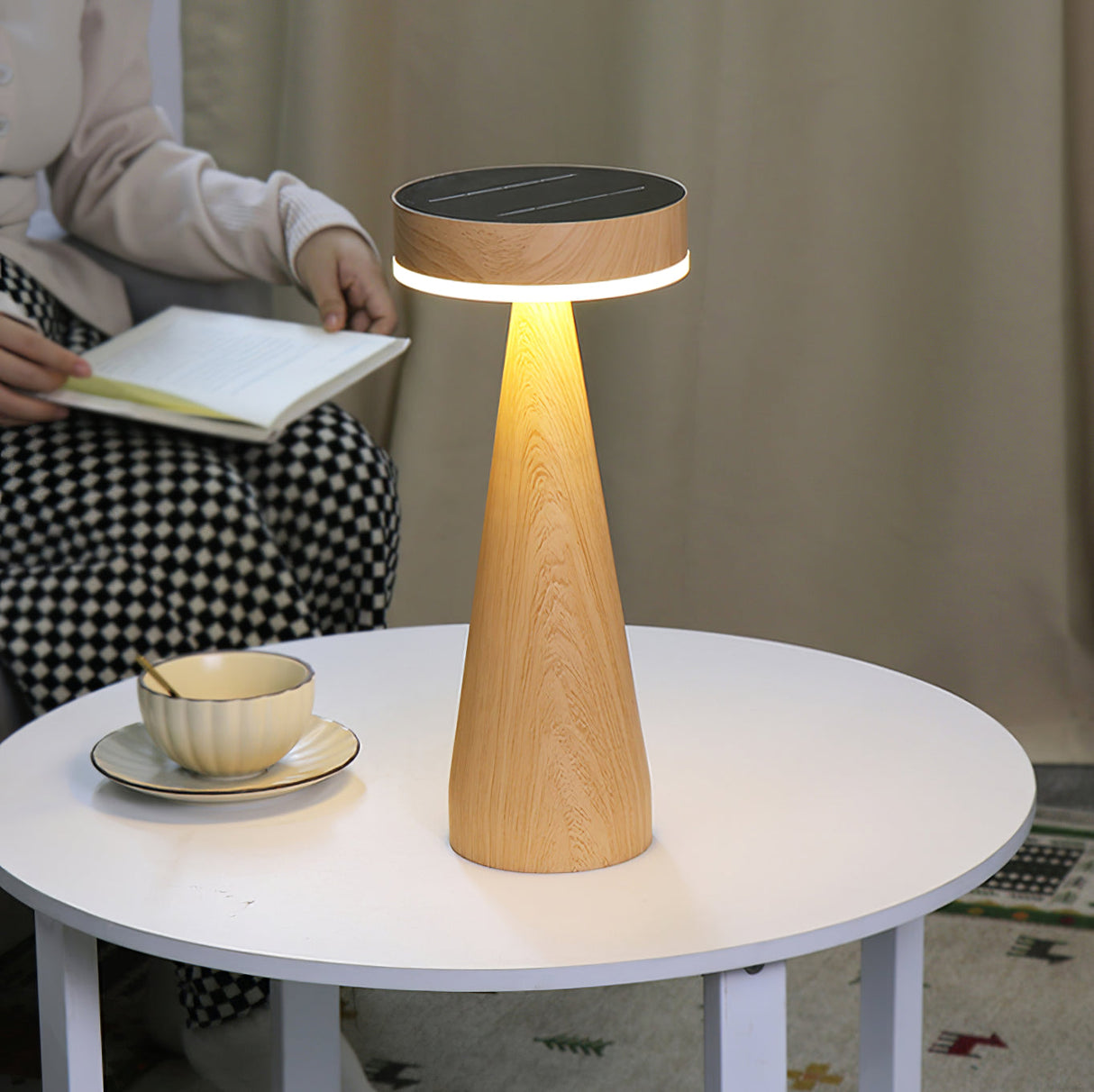 Wooden Table Lamp Minimalist Maritime Design - Product detail 5