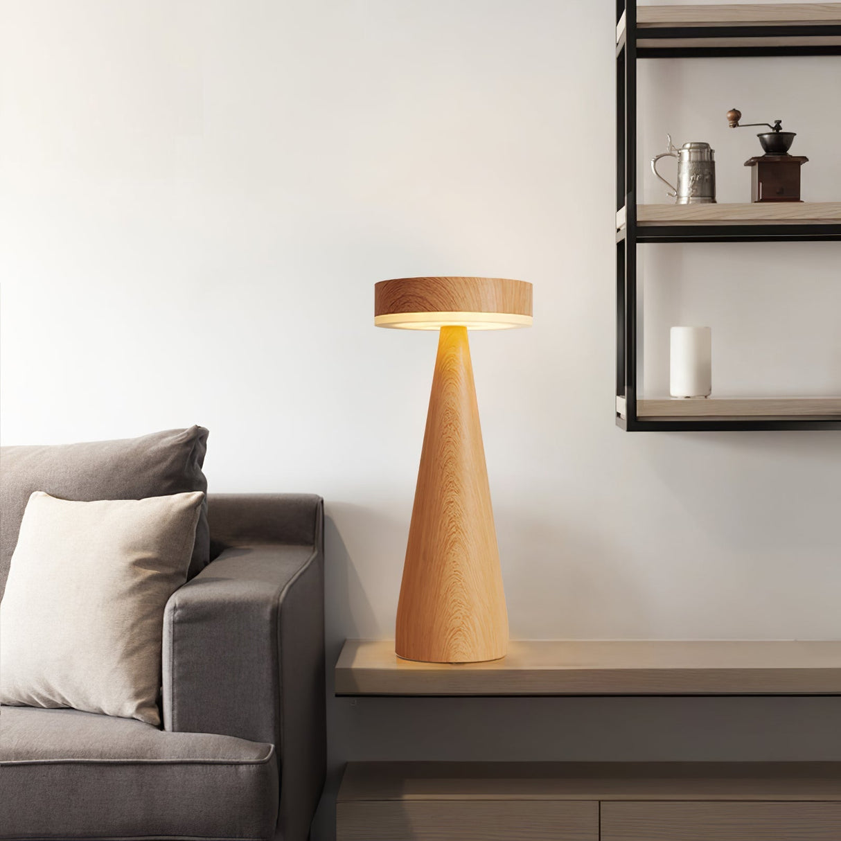 Wooden Table Lamp Minimalist Maritime Design - Product detail 7