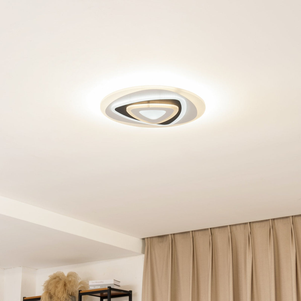 Modern LED Ceiling Light Adjustable Color Temperature with Remote Control - Detailed view