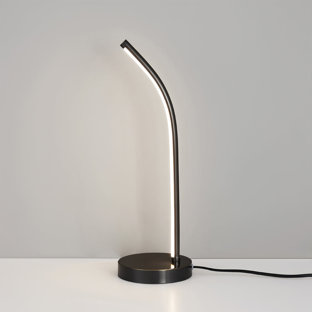 Modern LED Desk Lamp Curved Brass Design - Product detail 12