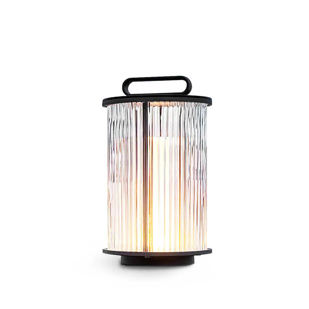 Solar Garden Lantern  Ribbed Glass with Black Frame - Product detail 14