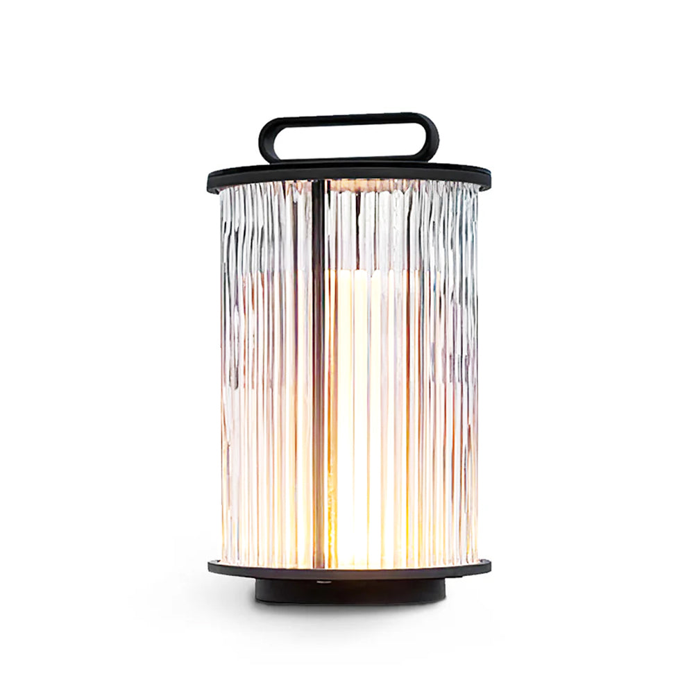 Solar Garden Lantern  Ribbed Glass with Black Frame - Product detail 11