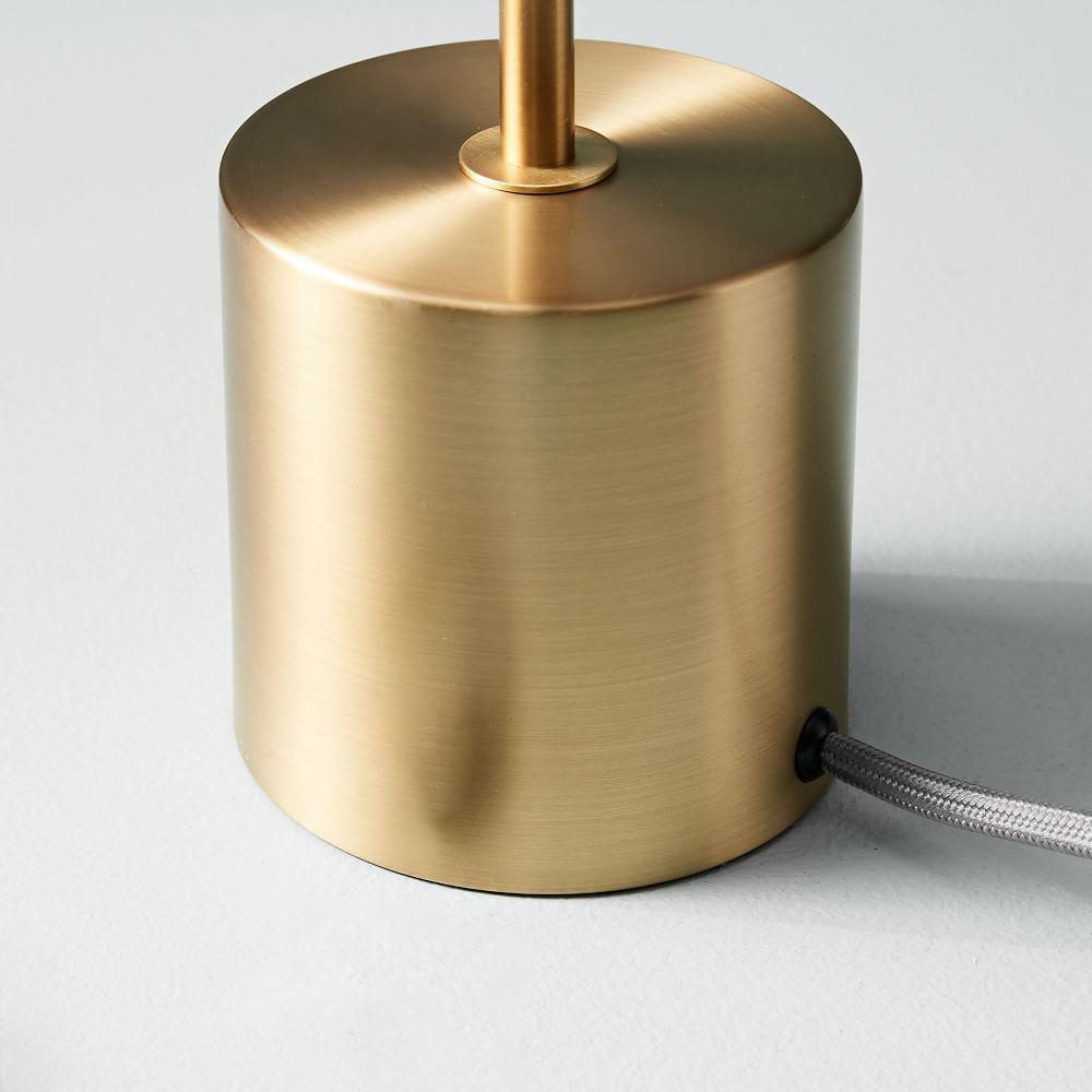 Modern LED Desk Lamp Walnut Wood Gold Metal Design - Product detail 4