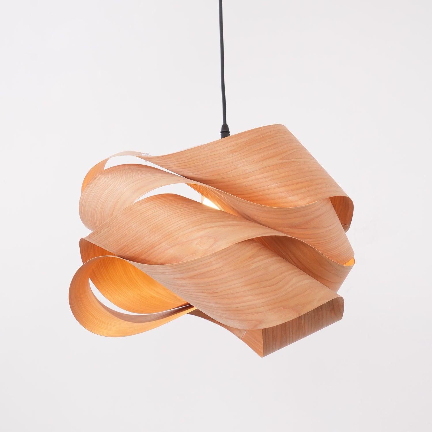 Modern Wood Pendant Light  Natural Grain Spiral Design - Product detail 17