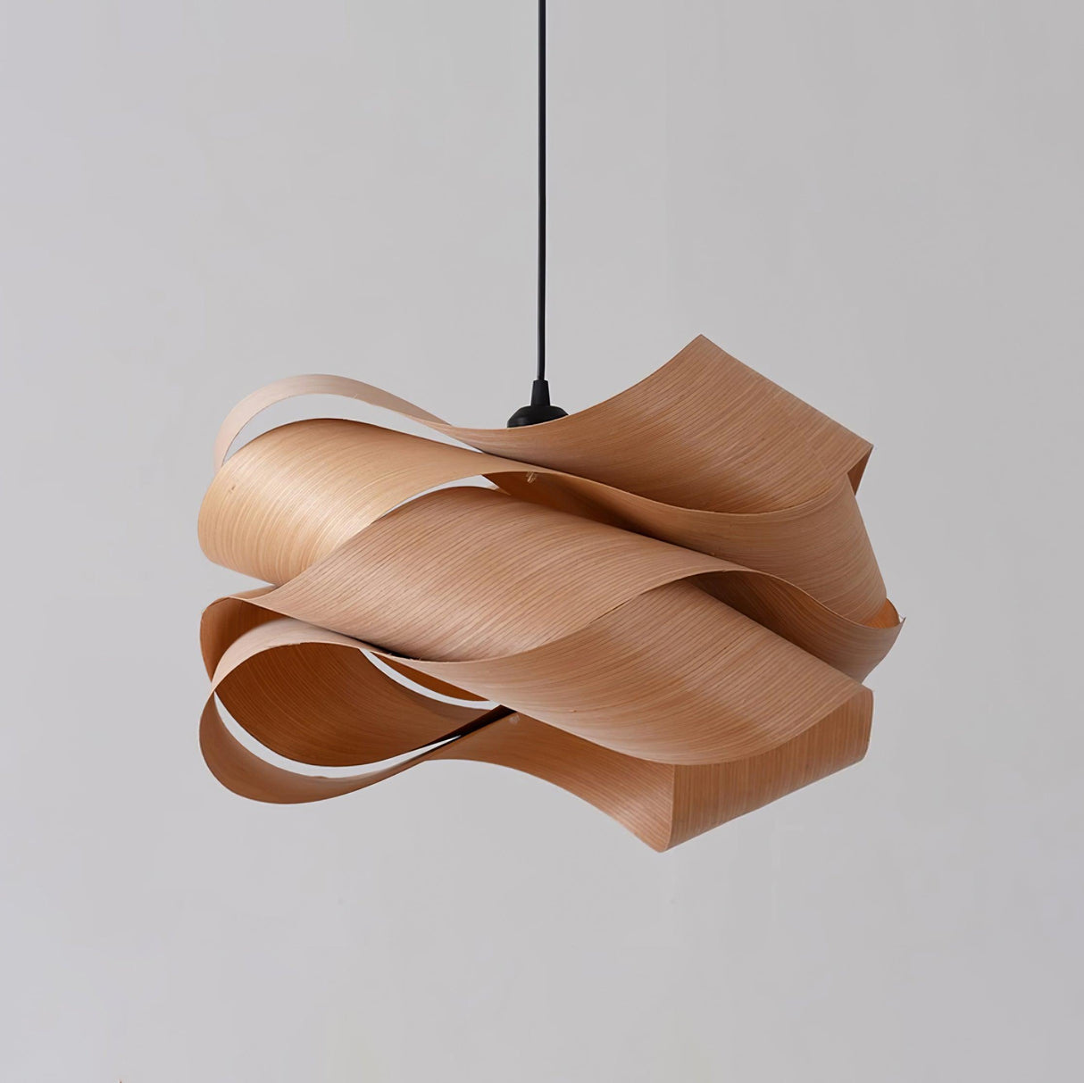 Modern Wood Pendant Light  Natural Grain Spiral Design - Product detail 8