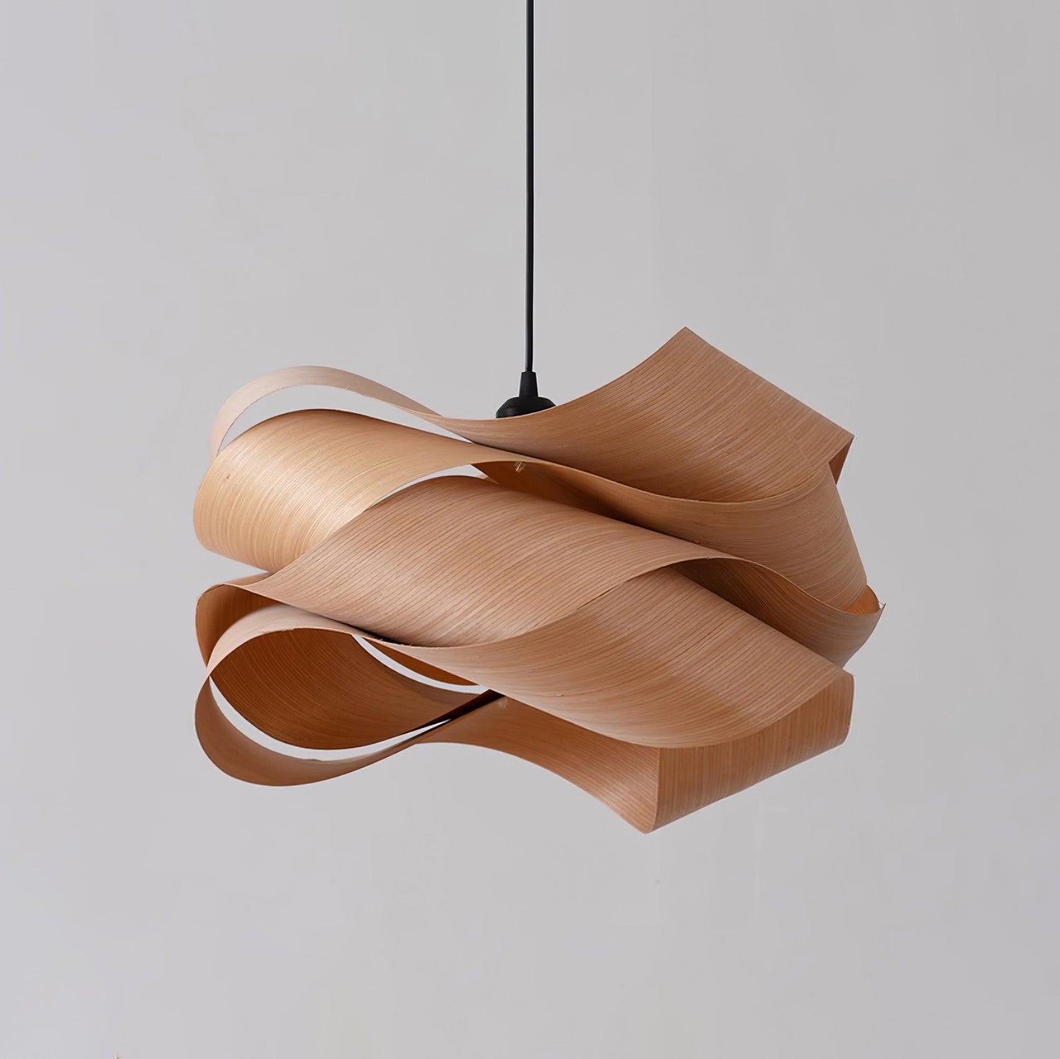 Modern Wood Pendant Light  Natural Grain Spiral Design - Product detail 8