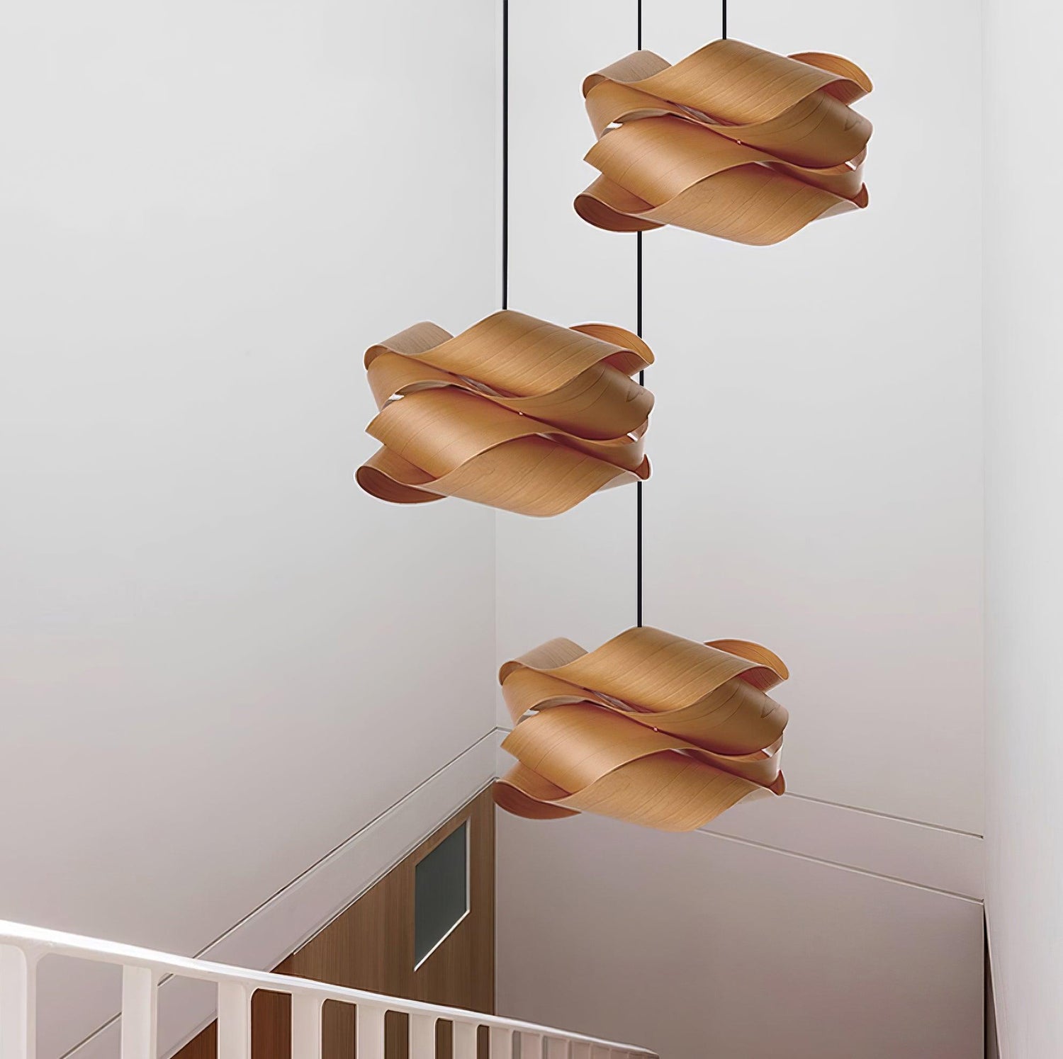 Modern Wood Pendant Light  Natural Grain Spiral Design - Product detail 15