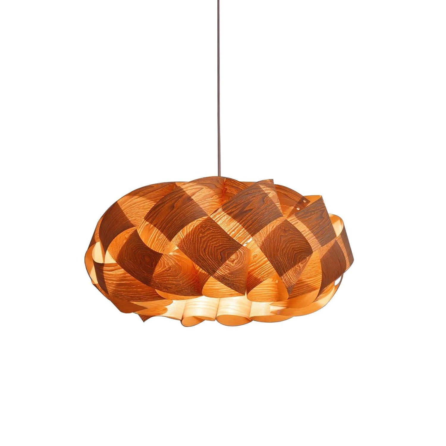 Modern Wood Pendant Light  Natural Grain Spiral Design - Product detail 25