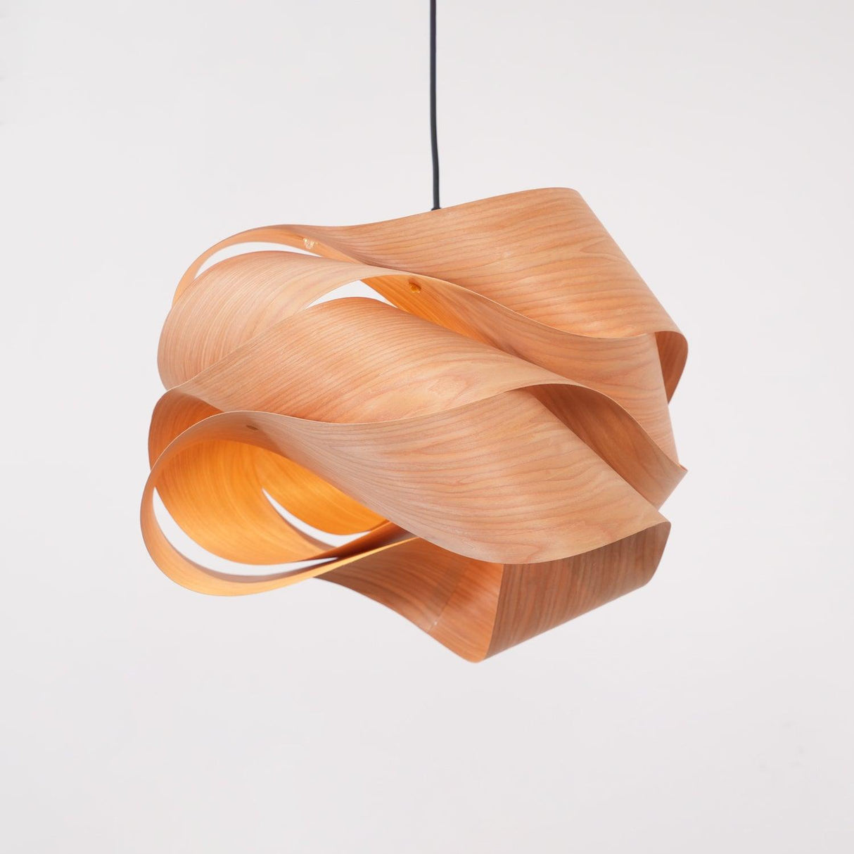 Modern Wood Pendant Light  Natural Grain Spiral Design - Product detail 19