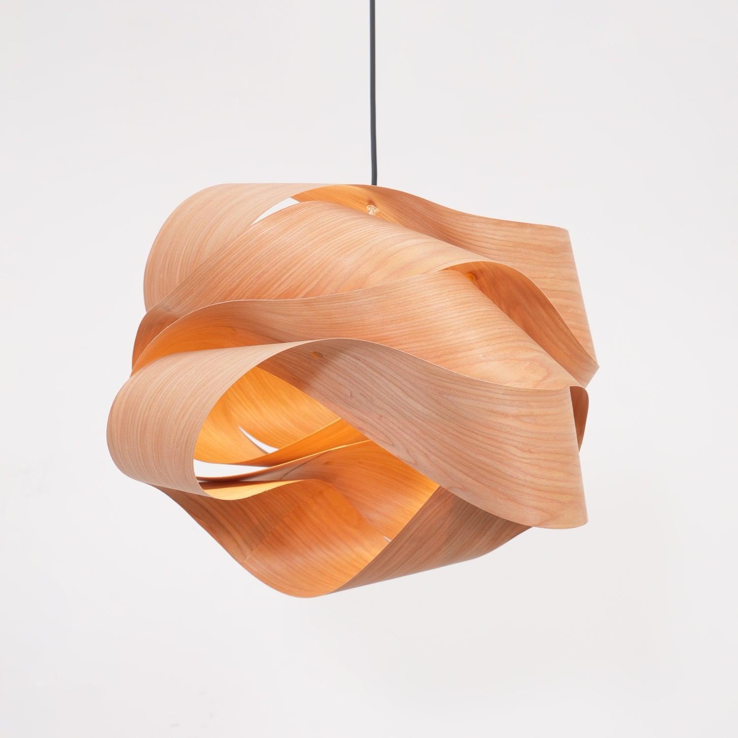 Modern Wood Pendant Light  Natural Grain Spiral Design - Product detail 20