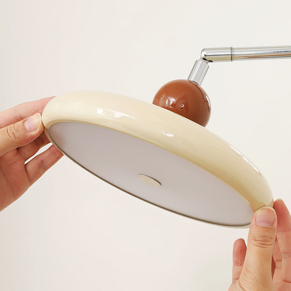 Modern Swing Arm Wall Lamp  Chrome Metal With Cream Shade - Product detail 20