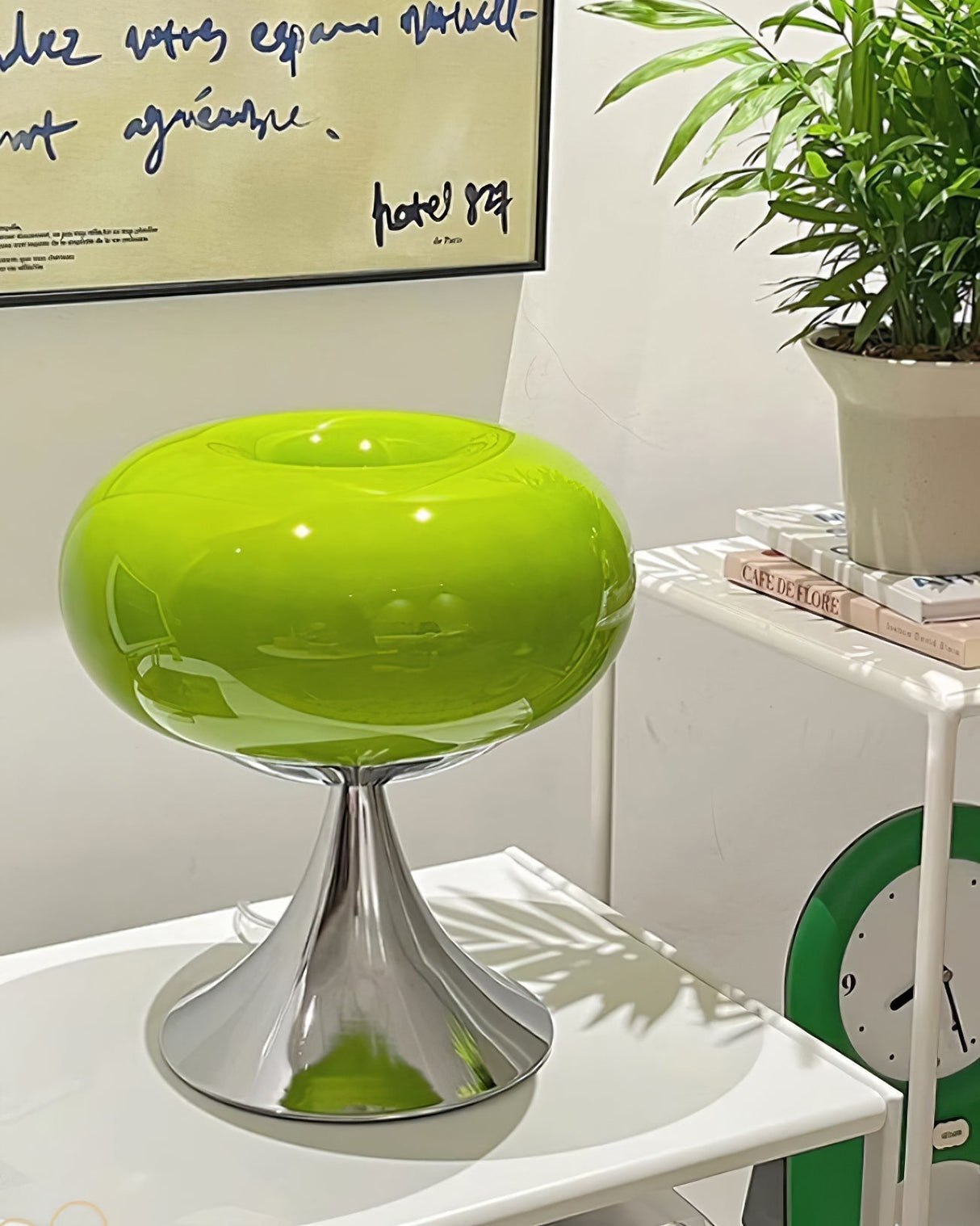 Modern Table Lamp Glass Globe Chrome Base Design - Product detail 18