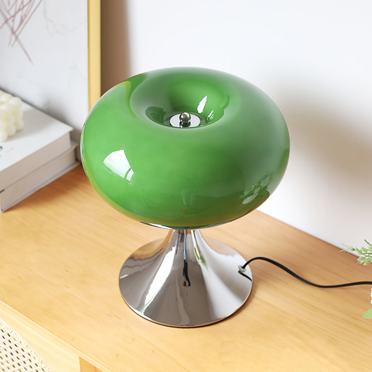 Modern Table Lamp Glass Globe Chrome Base Design - Product detail 24