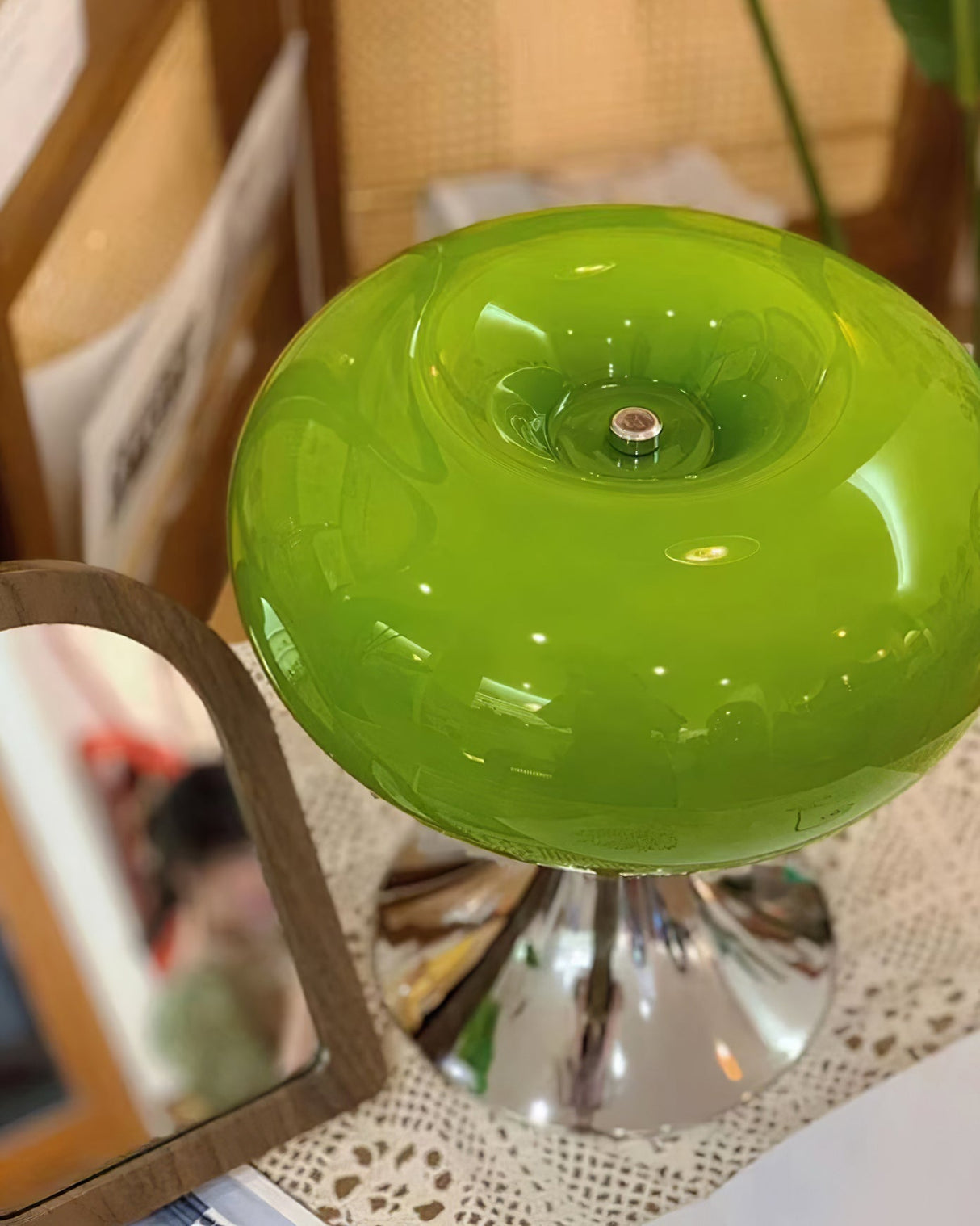 Modern Table Lamp Glass Globe Chrome Base Design - Product detail 34