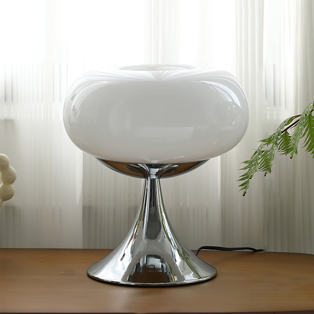 Modern Table Lamp Glass Globe Chrome Base Design - Product detail 37