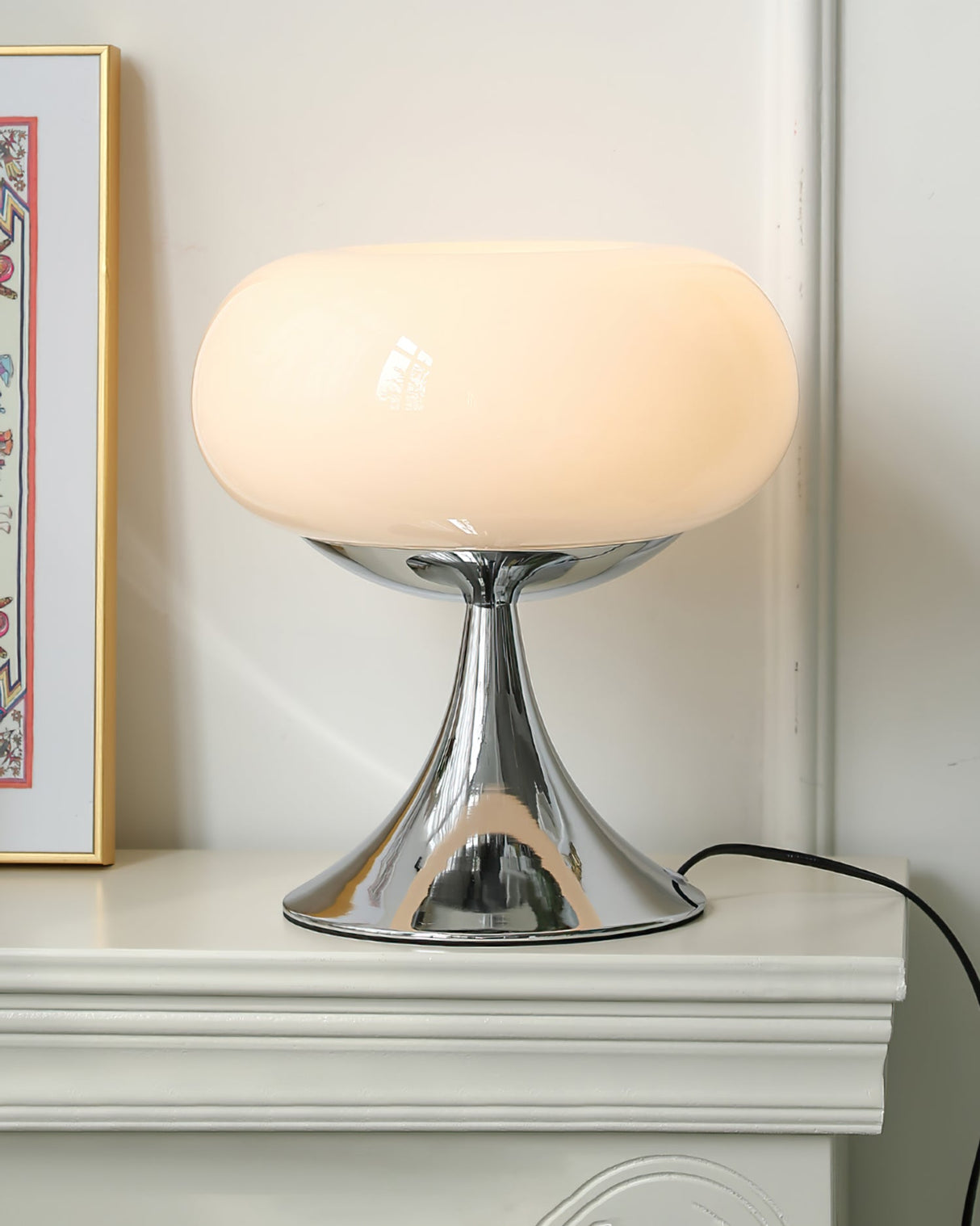 Modern Table Lamp Glass Globe Chrome Base Design - Product detail 13