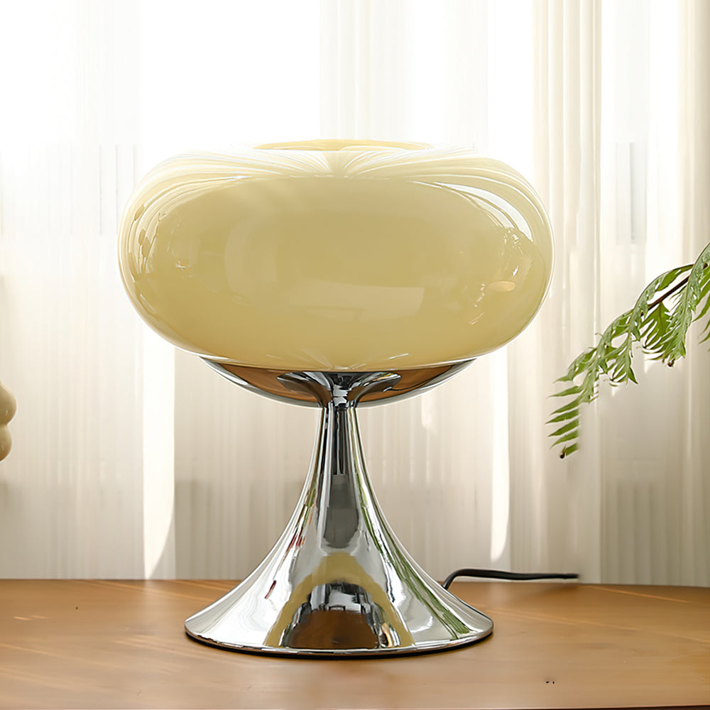Modern Table Lamp Glass Globe Chrome Base Design - Product detail 35