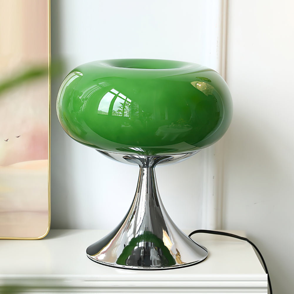 Modern Table Lamp Glass Globe Chrome Base Design - Product detail 36