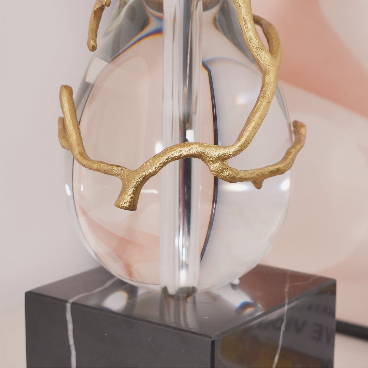 Natural Stone Table Lamp Glass Branch Design - Product detail 8