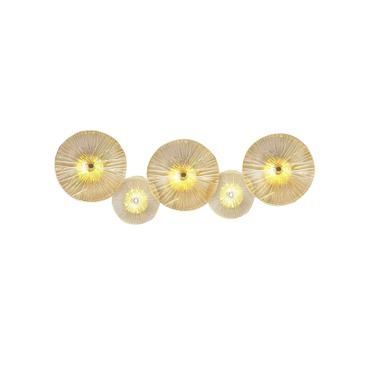 Modern Lotus Wall Light Textured Glass Disc Design - Product detail 46
