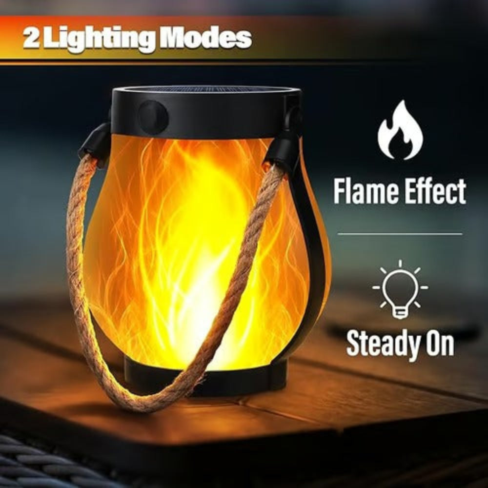 Solar Flame Lantern Flickering LED Weatherproof Design - Detailed view