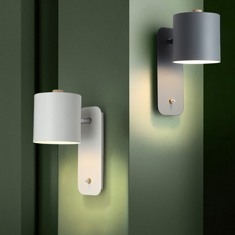 Modern LED Wall Sconce Adjustable Metal Design with Switch - Detailed view