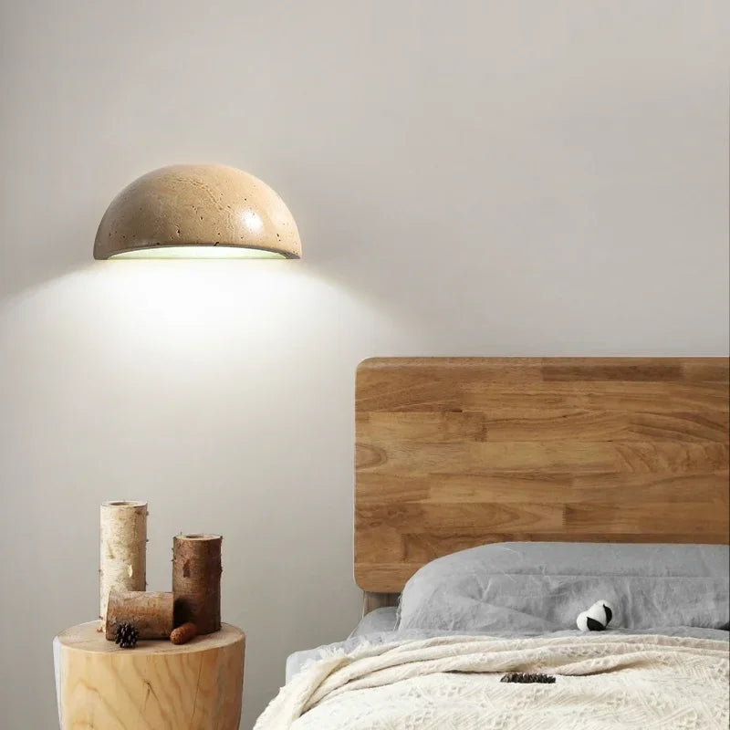 Stone Wall Lamp LED Half Moon Natural Texture - Product detail 4