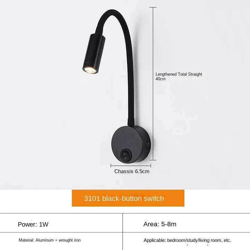 LED Wall Light Adjustable Flexible Arm Reading Lamp - Product detail 11