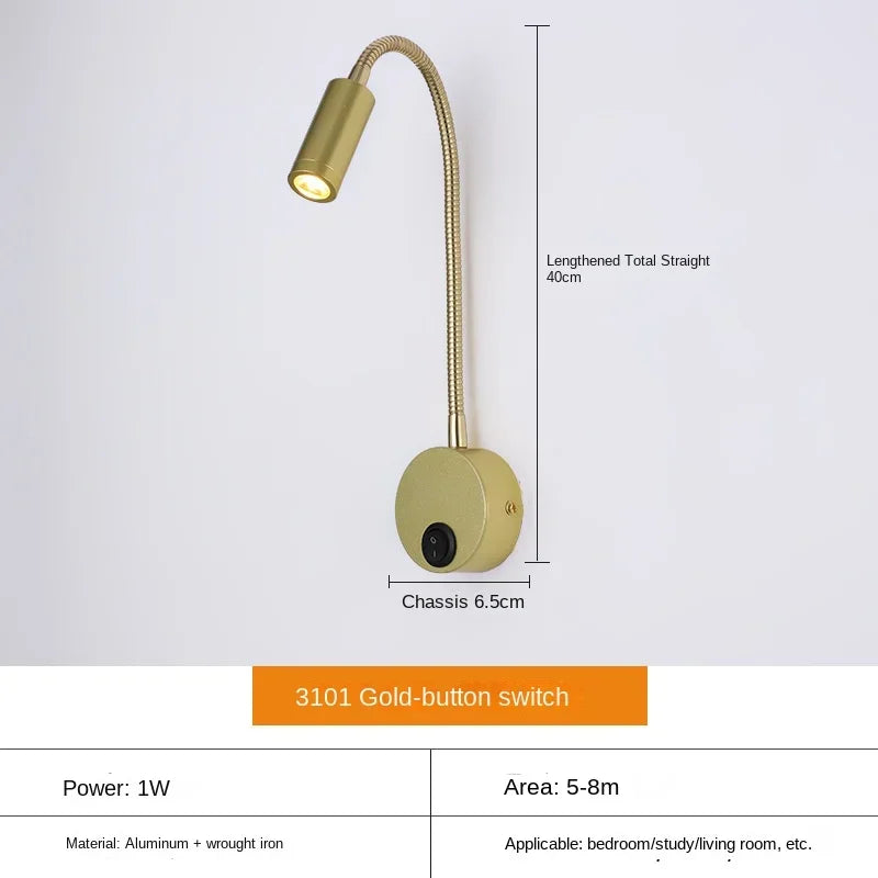 LED Wall Light Adjustable Flexible Arm Reading Lamp - Product detail 12