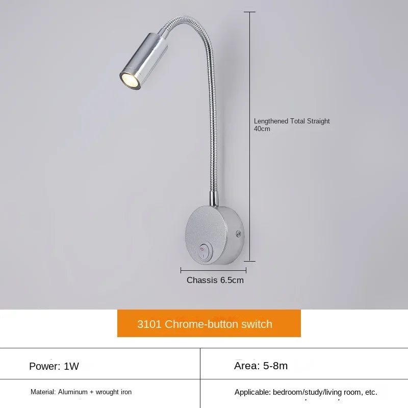 LED Wall Light Adjustable Flexible Arm Reading Lamp - Product detail 10