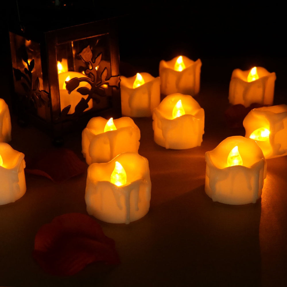 Flameless LED Tea Light Candles Battery Operated Flickering Set - Product detail 5