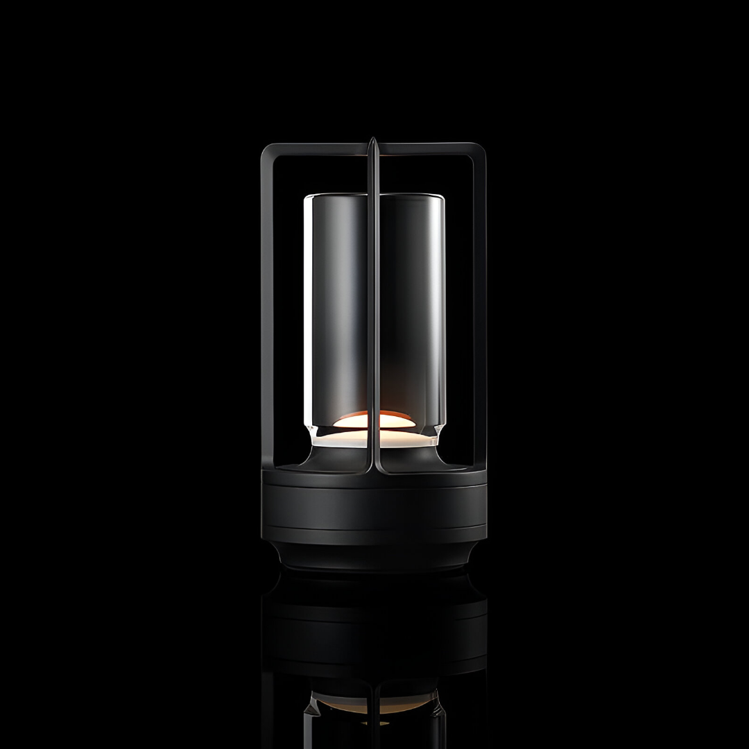 Portable Table Lamp Gold Frame Glass Cylinder Design - Product detail 11