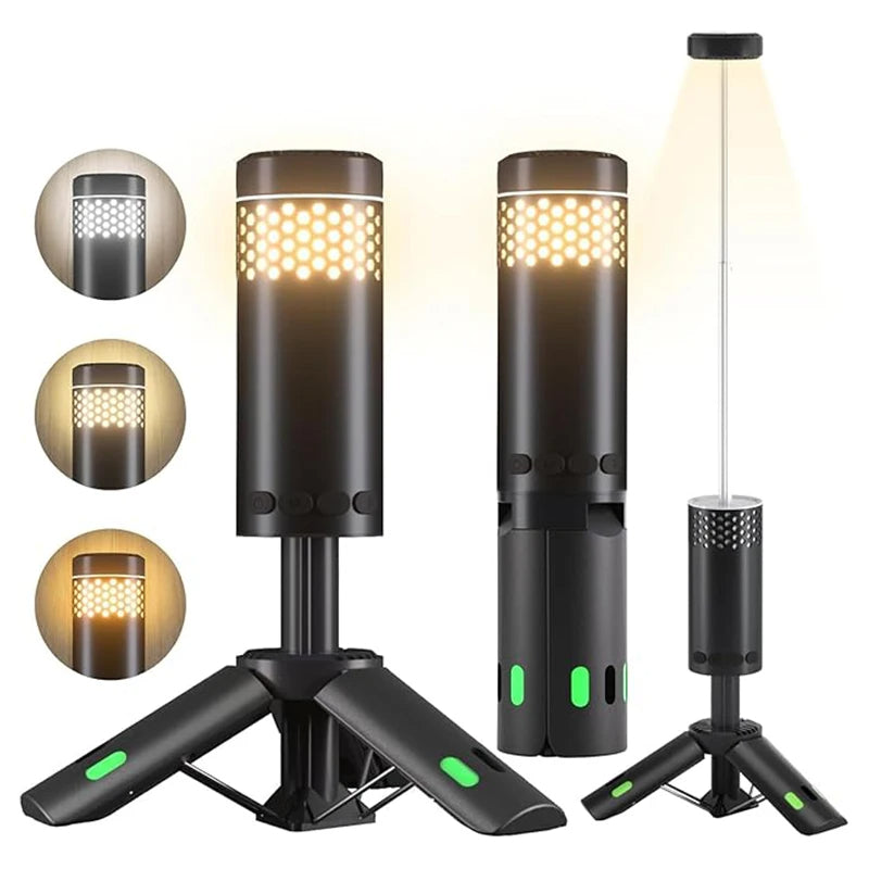 Rechargeable LED Camping Lantern Tripod Mount with Power Bank Function - Product showcase