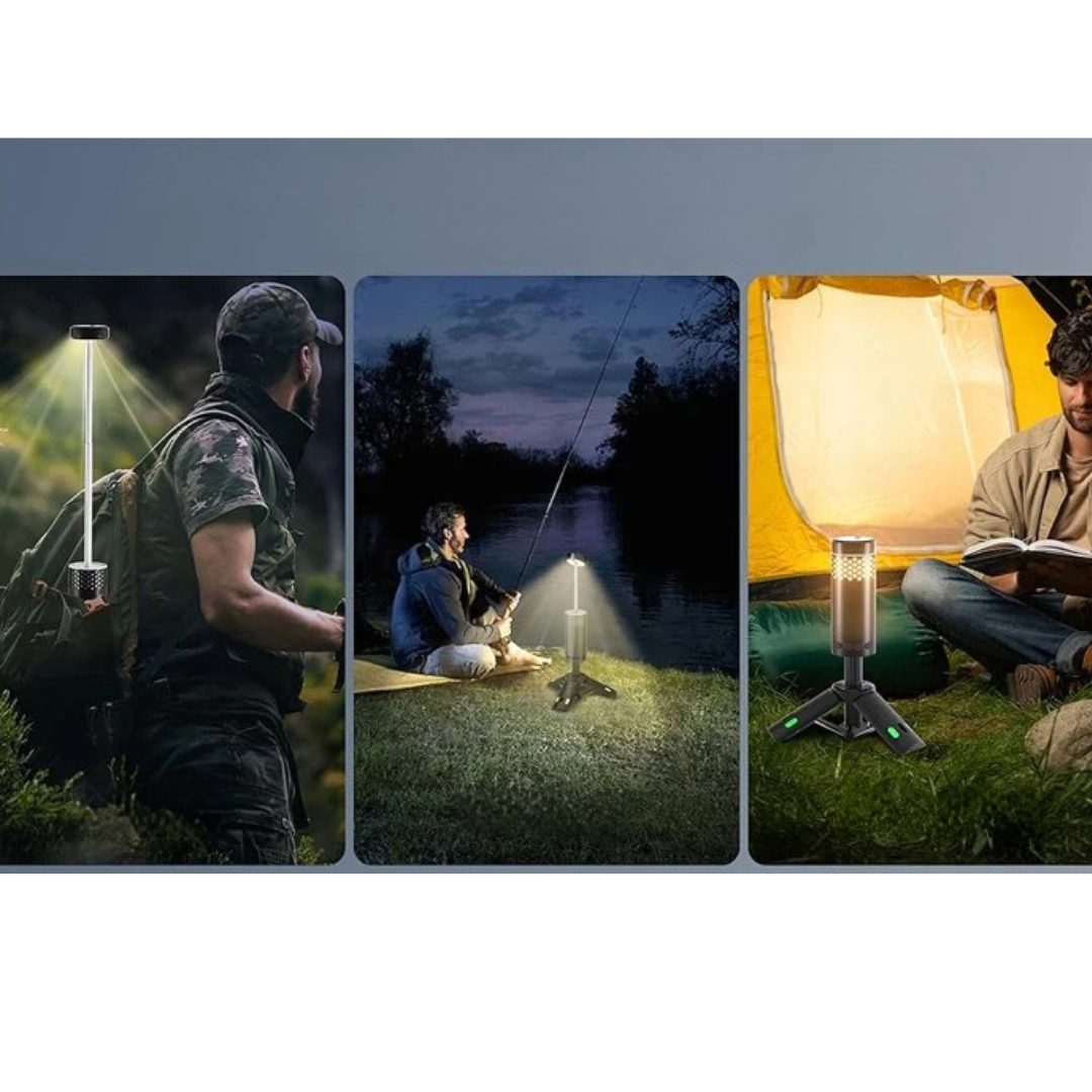 Rechargeable LED Camping Lantern Tripod Stand with Power Bank - Product detail 4