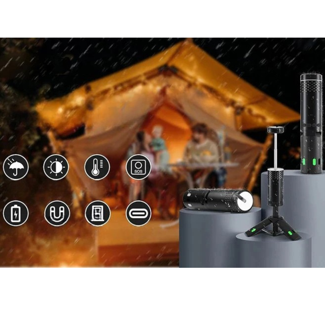 Rechargeable LED Camping Lantern Tripod Stand with Power Bank - Product detail 5