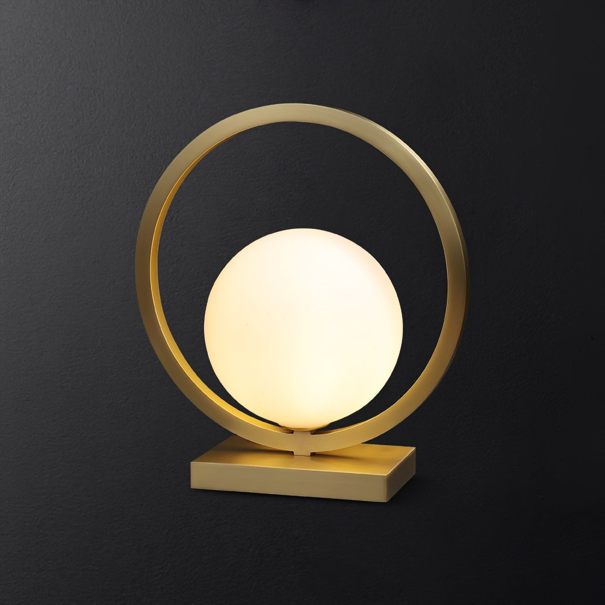 Modern Table Lamp Brass Circle Globe Design - Product detail 4