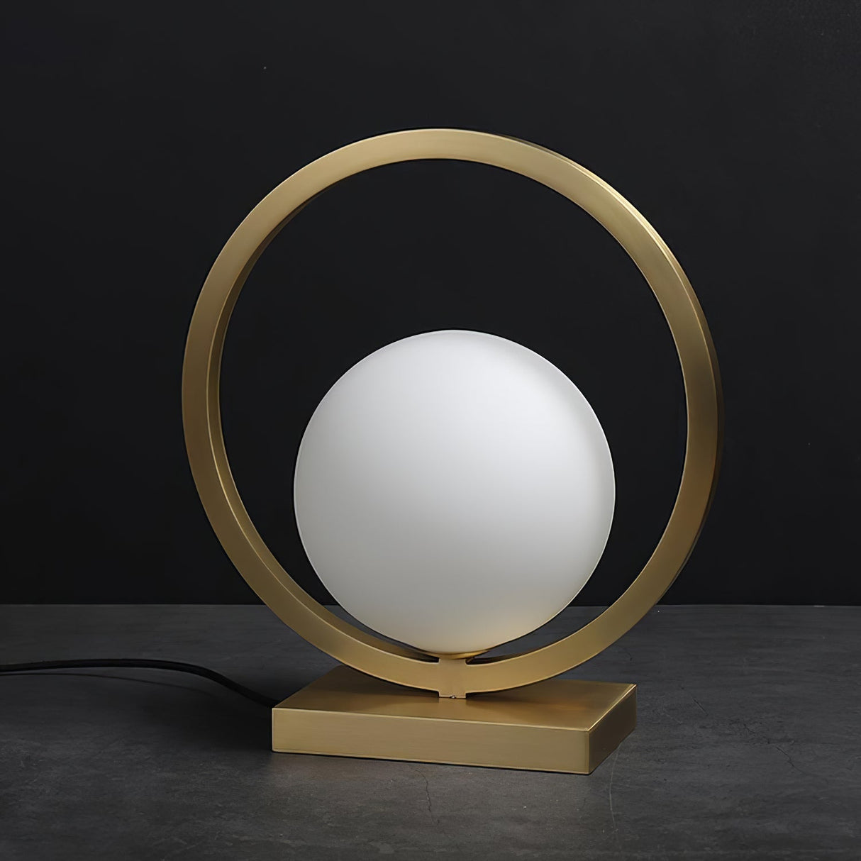 Modern Table Lamp Brass Circle Globe Design - Product detail 13