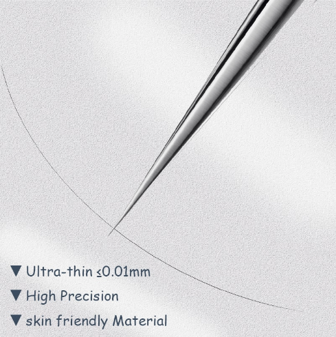 Precision Stainless Steel Tweezers Ultra Slim Tip for Skincare - Product detail 5