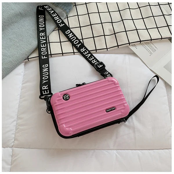 Hard Shell Crossbody Bag Compact Ribbed Design with Adjustable Strap - Product detail 21