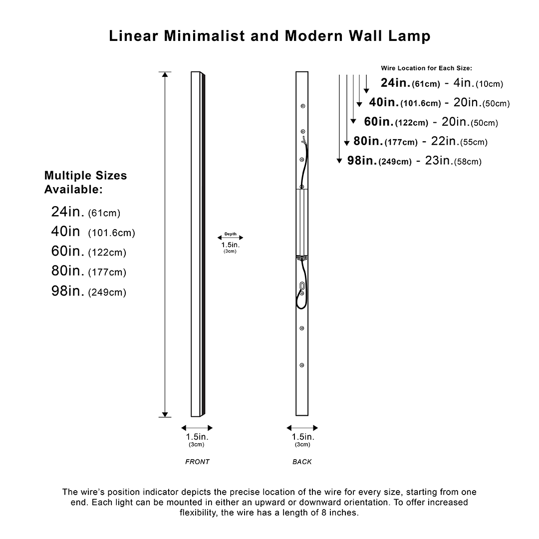 Modern LED Wall Light Linear Minimalist Design - Product detail 10